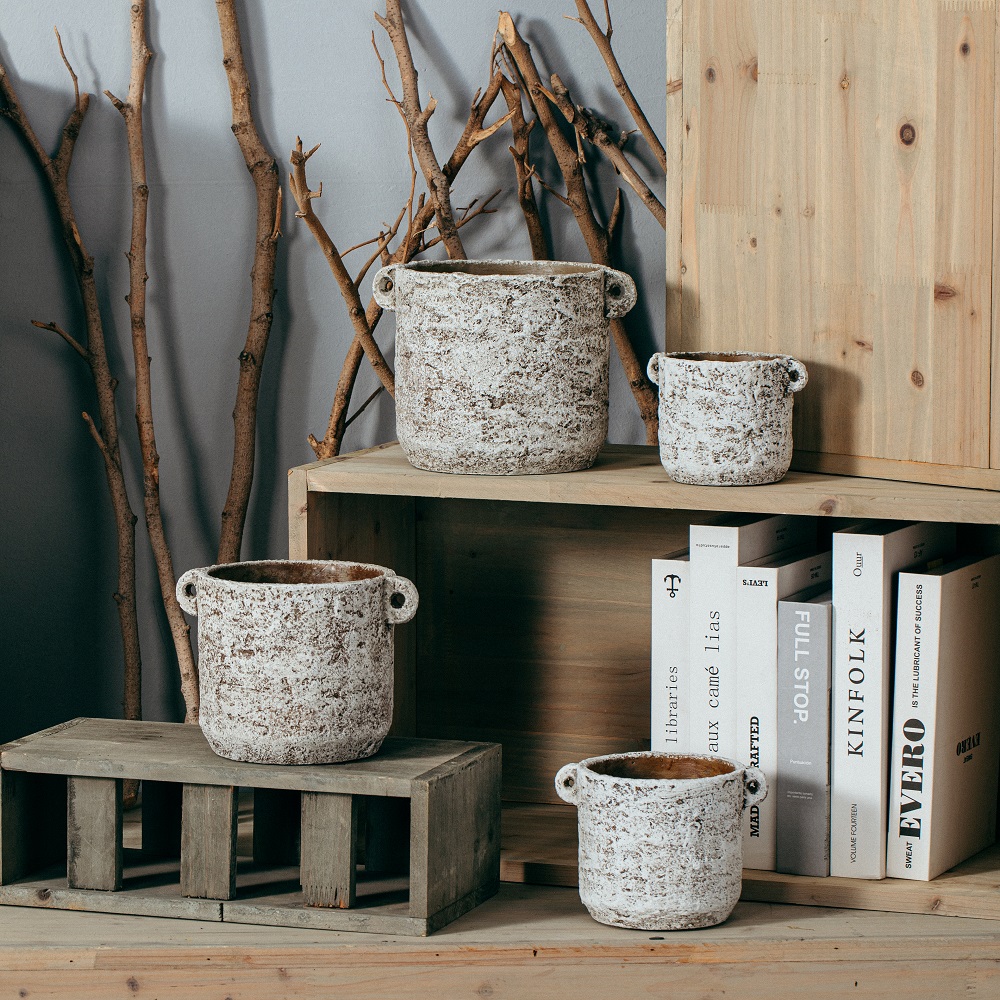 High quality indoor outdoor decoration terracotta plant pots home garden decor cement flower pots