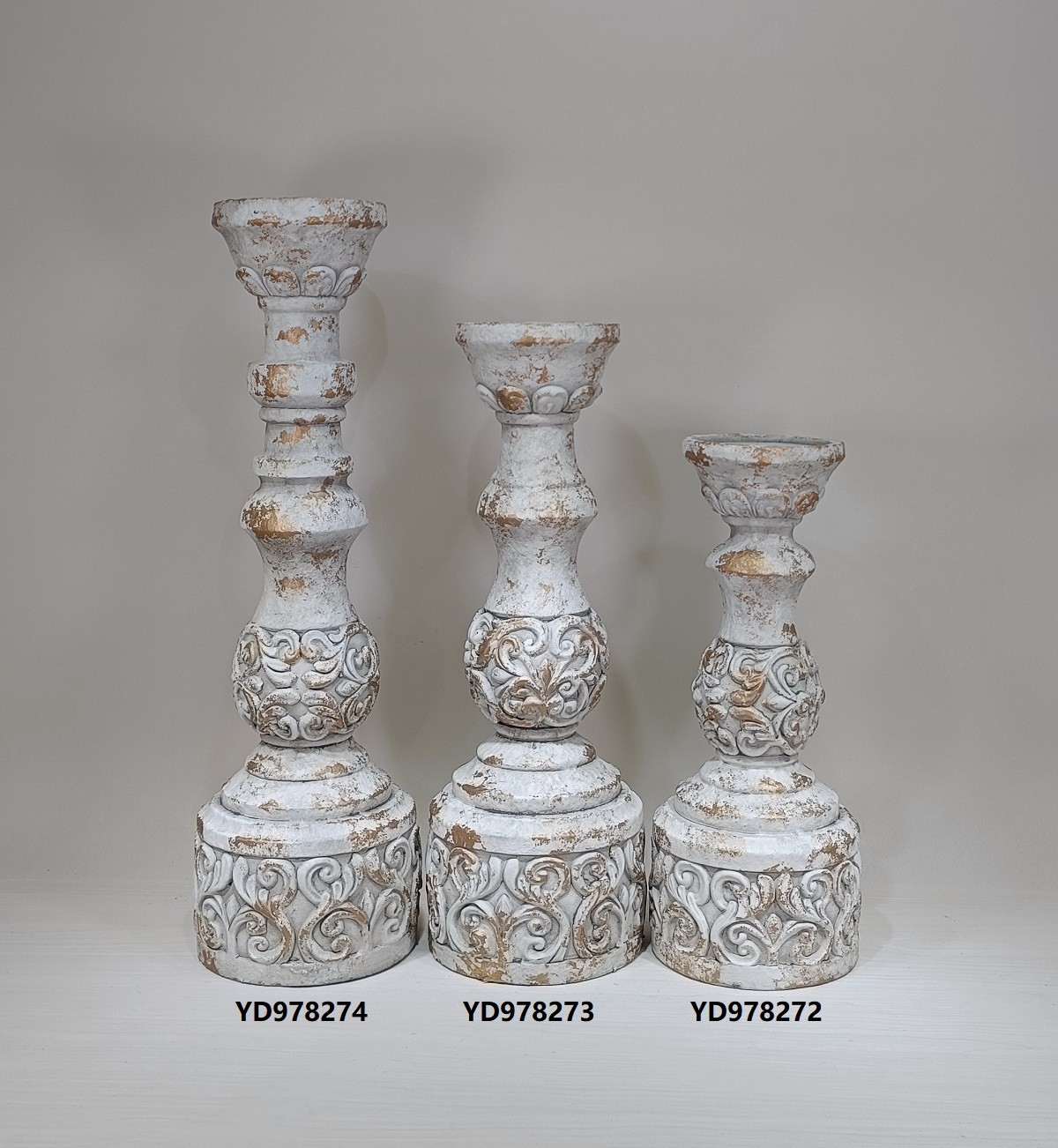 Customizable size wholesale candle stand concrete candlestick cement candle holder for home decor