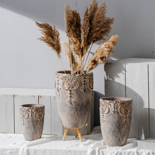 Wholesale New Design Home Tabletop Decor Bonsai Plant Pots Cylinder Mini Cement Pots for Flower Plant