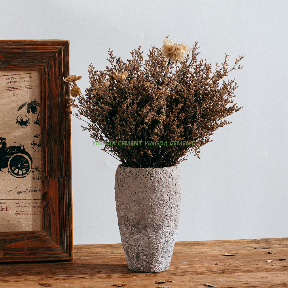 Wholesale cheap minimalism frosted flowerpot courtyard garden decoration concrete flower pot