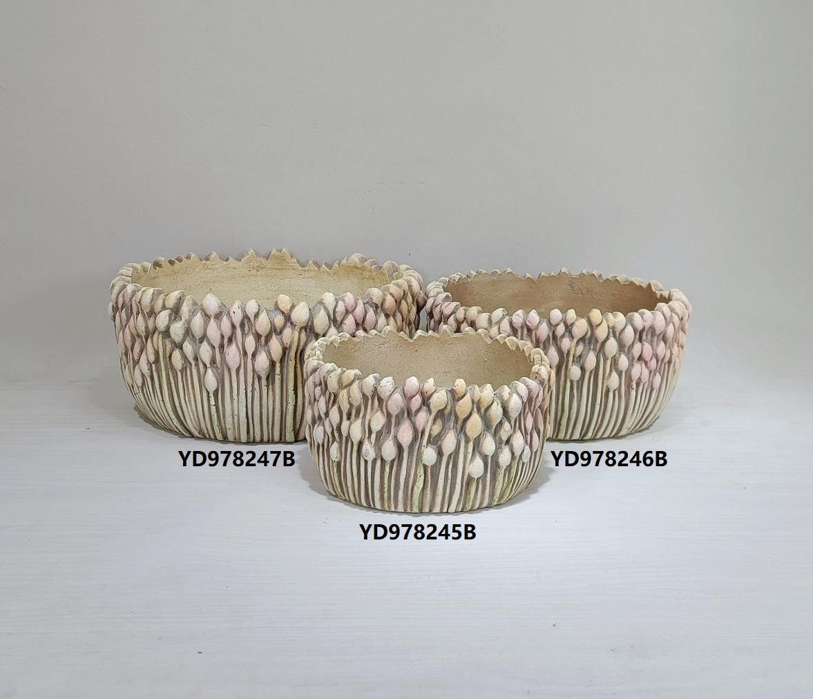  different shape garden decoration succulent pots custom cement garden flower pots