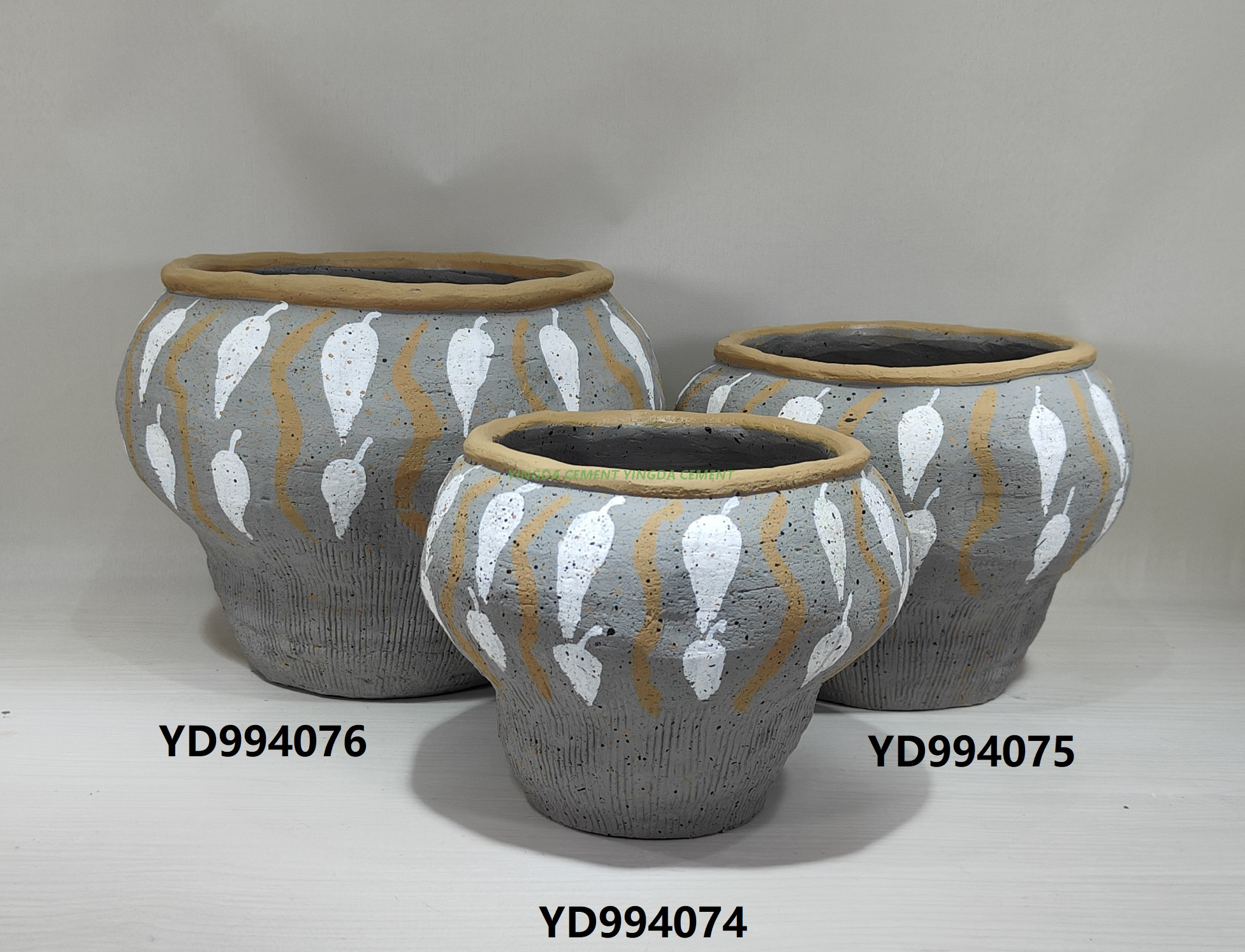 Wholesale Hand Paint Ins Nordic Flowerpots Simple Cement Pot Tiny Succulent Pots