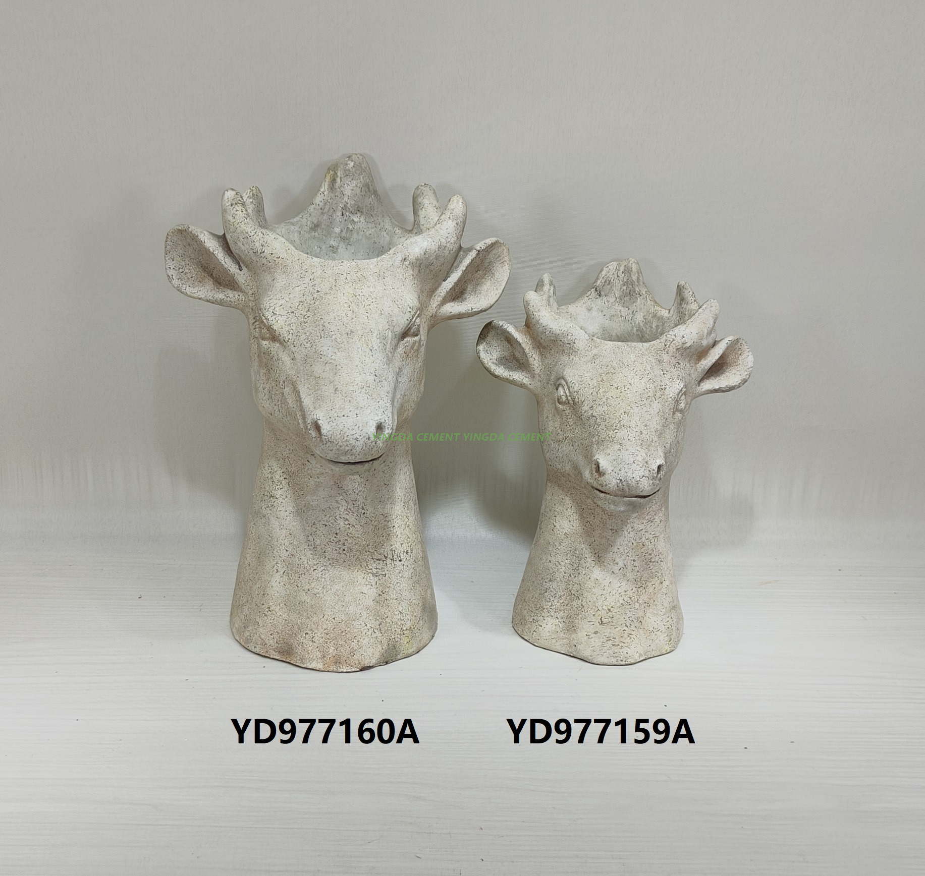 Nordic Style Modern Deer Pattern Balcony Mini Succulent Pots Cylinder Cement Flower Plant Planter Pots