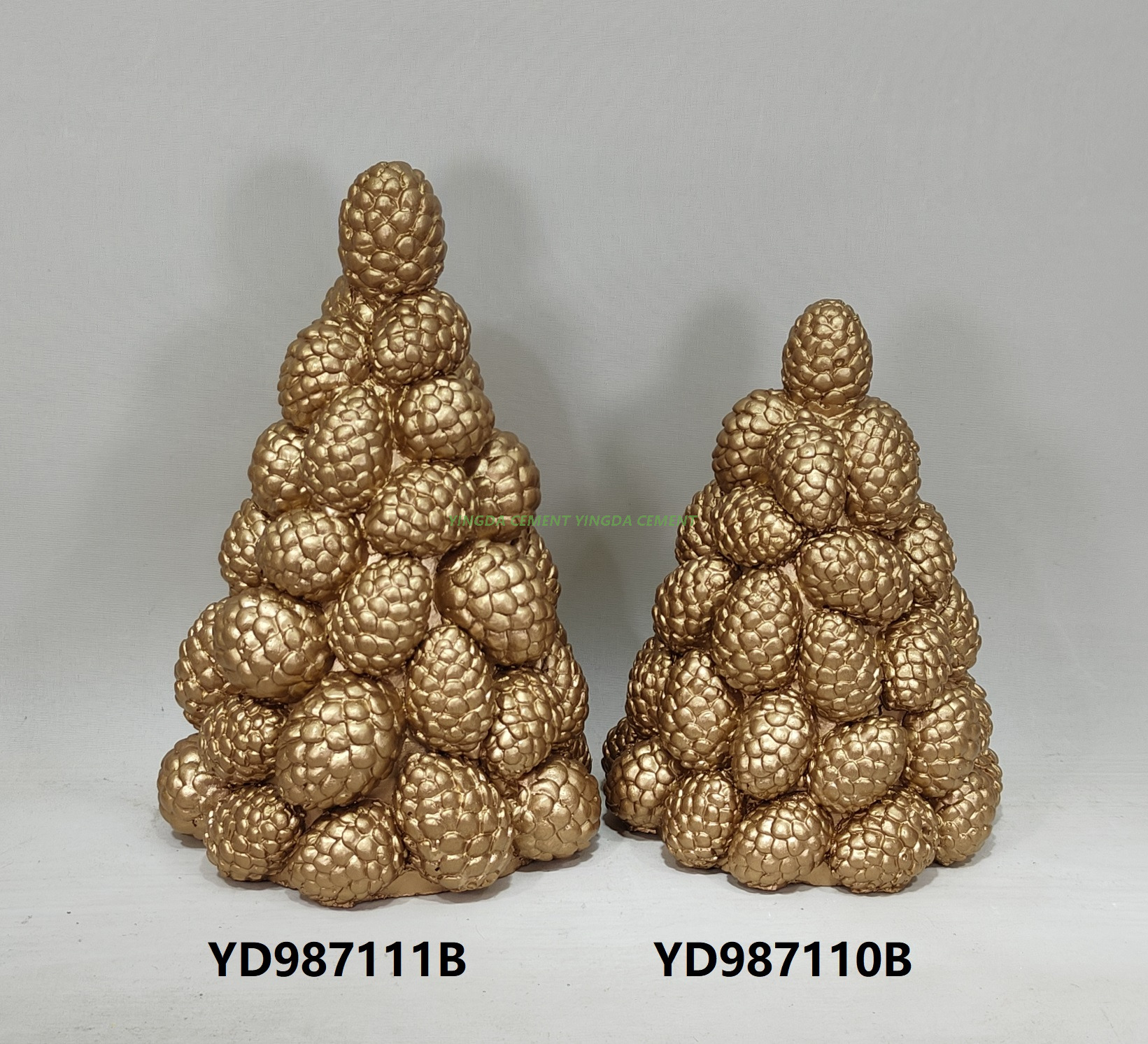 Natural Color Home Garden Decoration Succulent Potted Plant Mold Cement Pine cone Decor