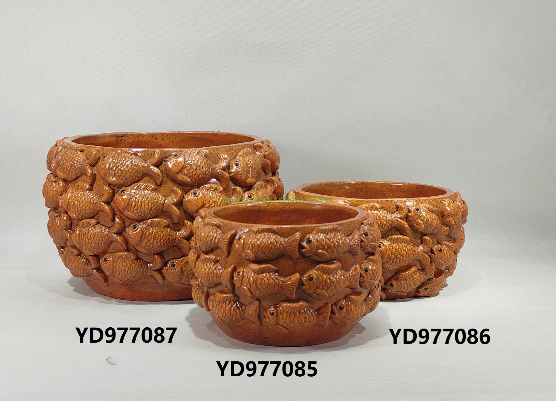 Succulent Bonsai Pot Flower Pots Ocean Cement New Design Indoor Handmade American Style Glazed Indoor Decor