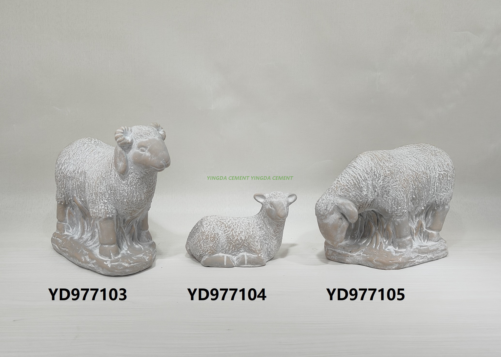 Cement Decor Flocks and Herds Figure Cement Animal Garden Statues
