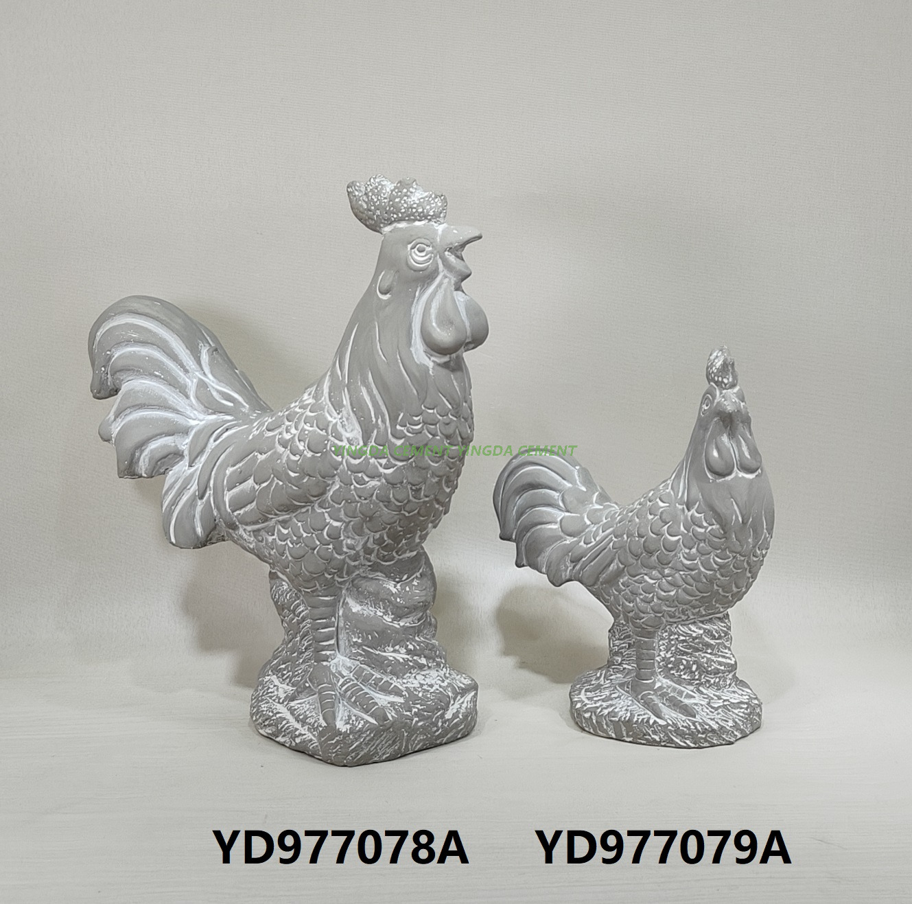 Cement Art Deco Style Chicken Ornament Perfect Birthday Gift Decoration for Living Room Desktop 