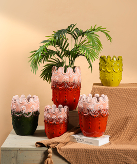 Ceramic Flower Pot Garden Planter Pot Terracotta Clay Pot for Outdoor Home Nursery Room Decor