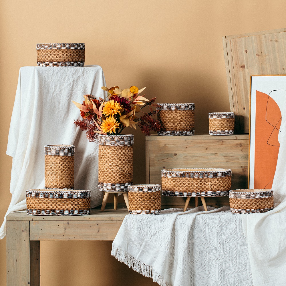 Fine quality custom logo cylinder shape garden pot cement pots for suculents cactus