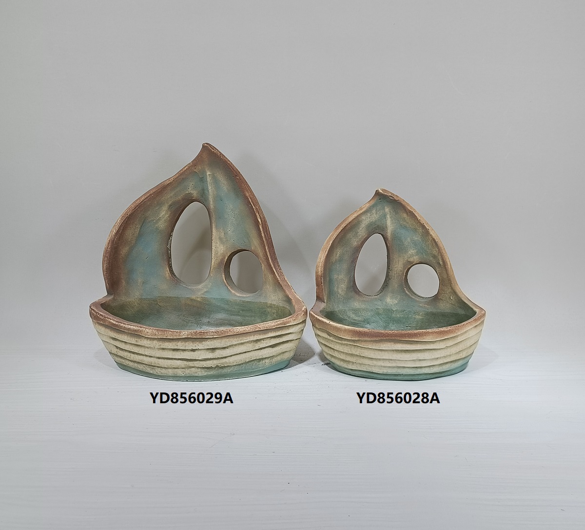 Customized sailboat shape customize ornaments living room nordic cement home decoration