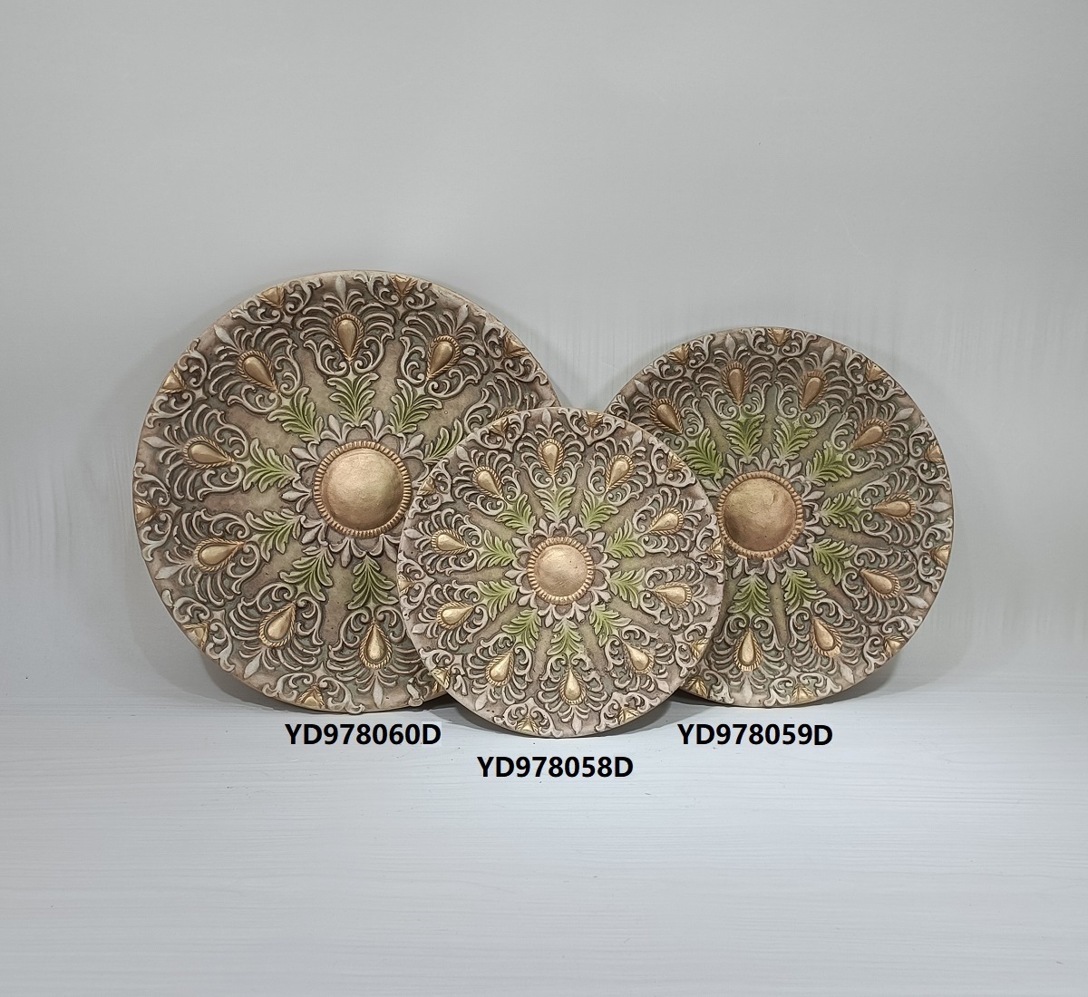 Wholesale classic vintage luxury decor home decor pieces decorations cement plate for home living room