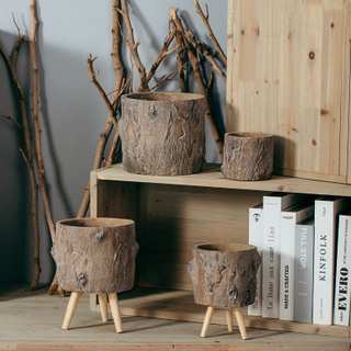 New Arrival Indoor Outdoor Succulent Planter Creative Christmas Decoration Cement Plant Pots for Sale