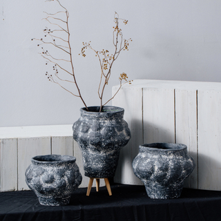 Modern design cement flowerpot concrete plant pots manufacturer flower pot for home garden