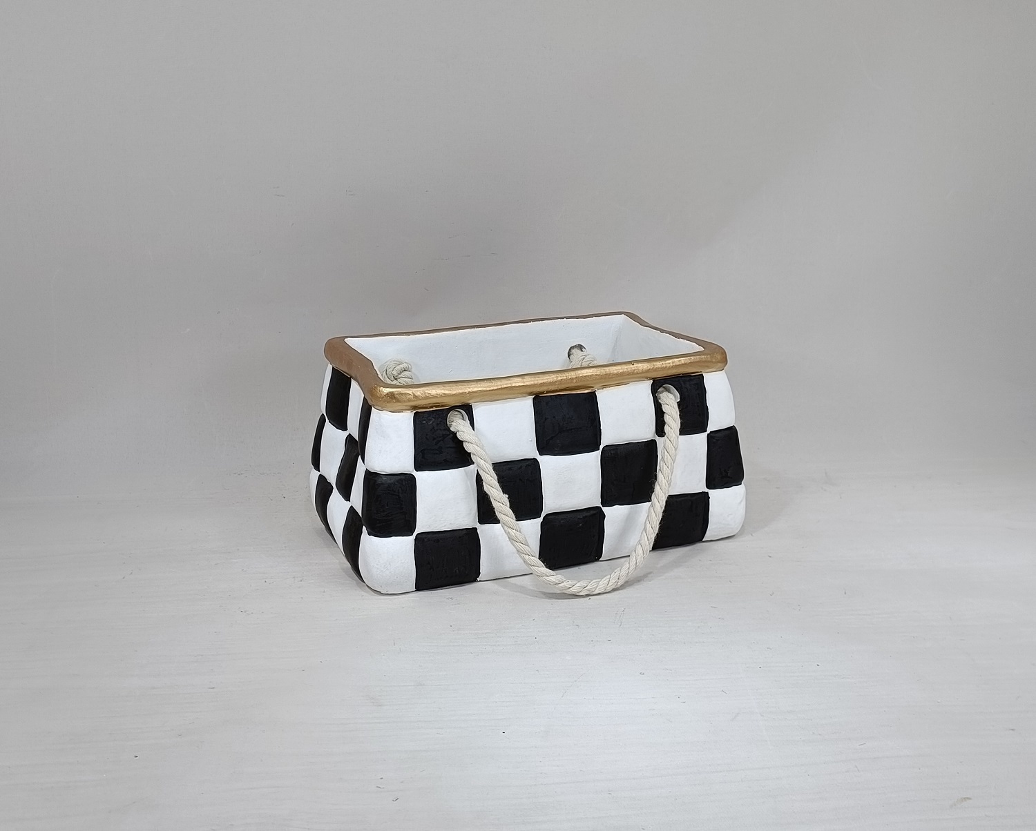 Wholesale nordic design garden decoration rectangular pots indoor outdoor cement flower pots