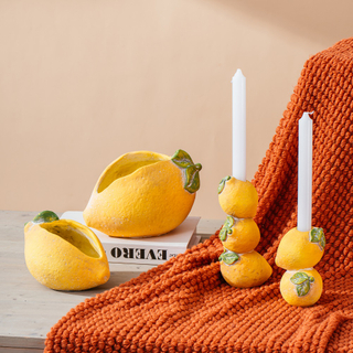 fruits design strawberry lemon cement pot Popular cement garden pot for home decor