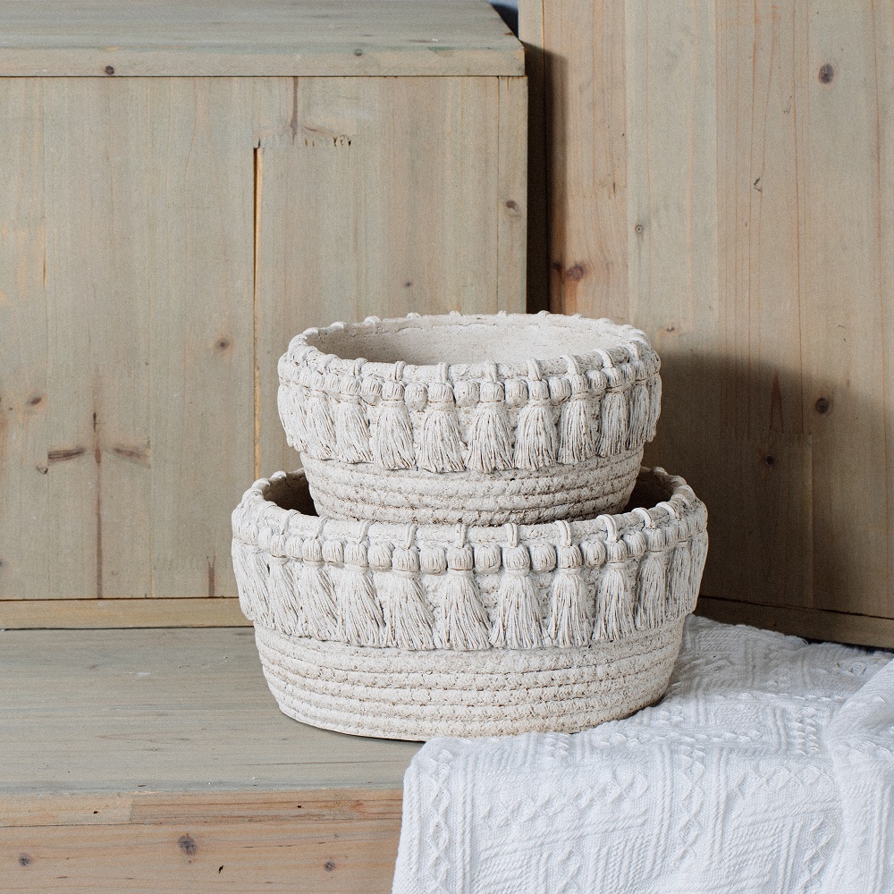 Promotional desktop decorative flower pot matte garden cement succulent plant pots for sale