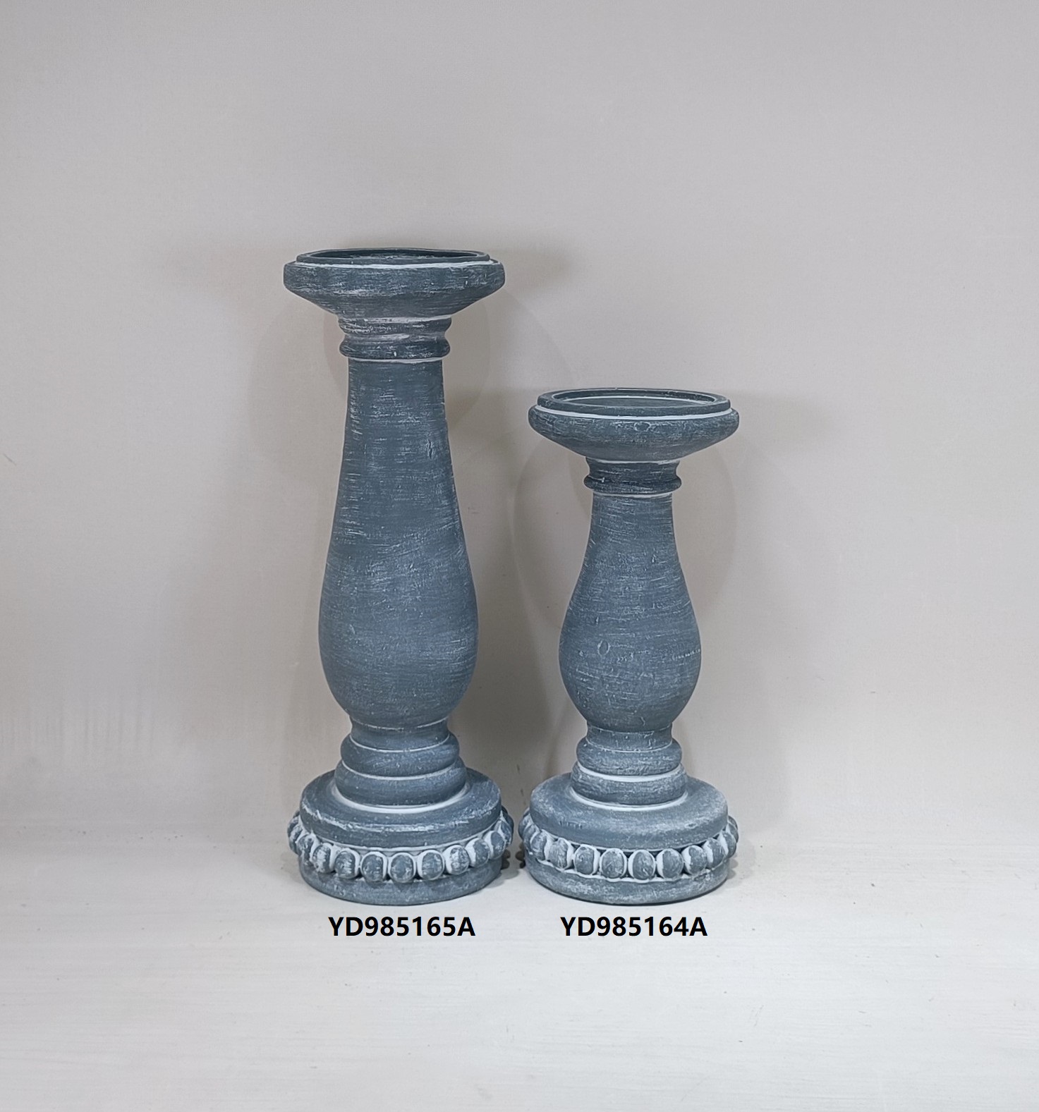 High quality desktop decorative cement candle holder unique tea light cement candle holder