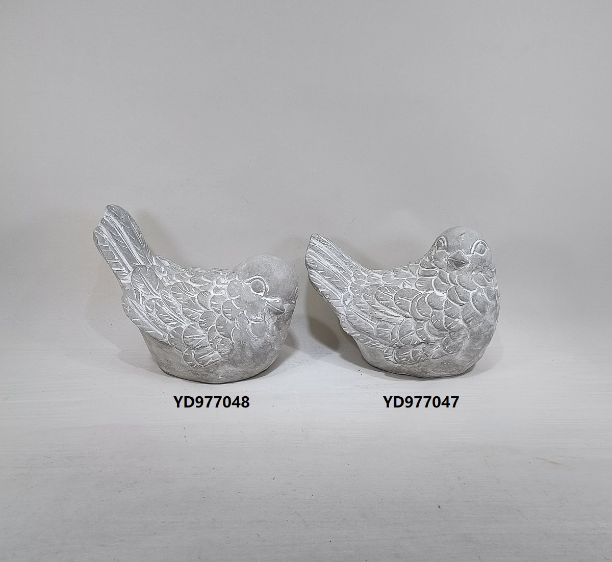Bird design matte cement home decor animal shape decoration ornaments 
