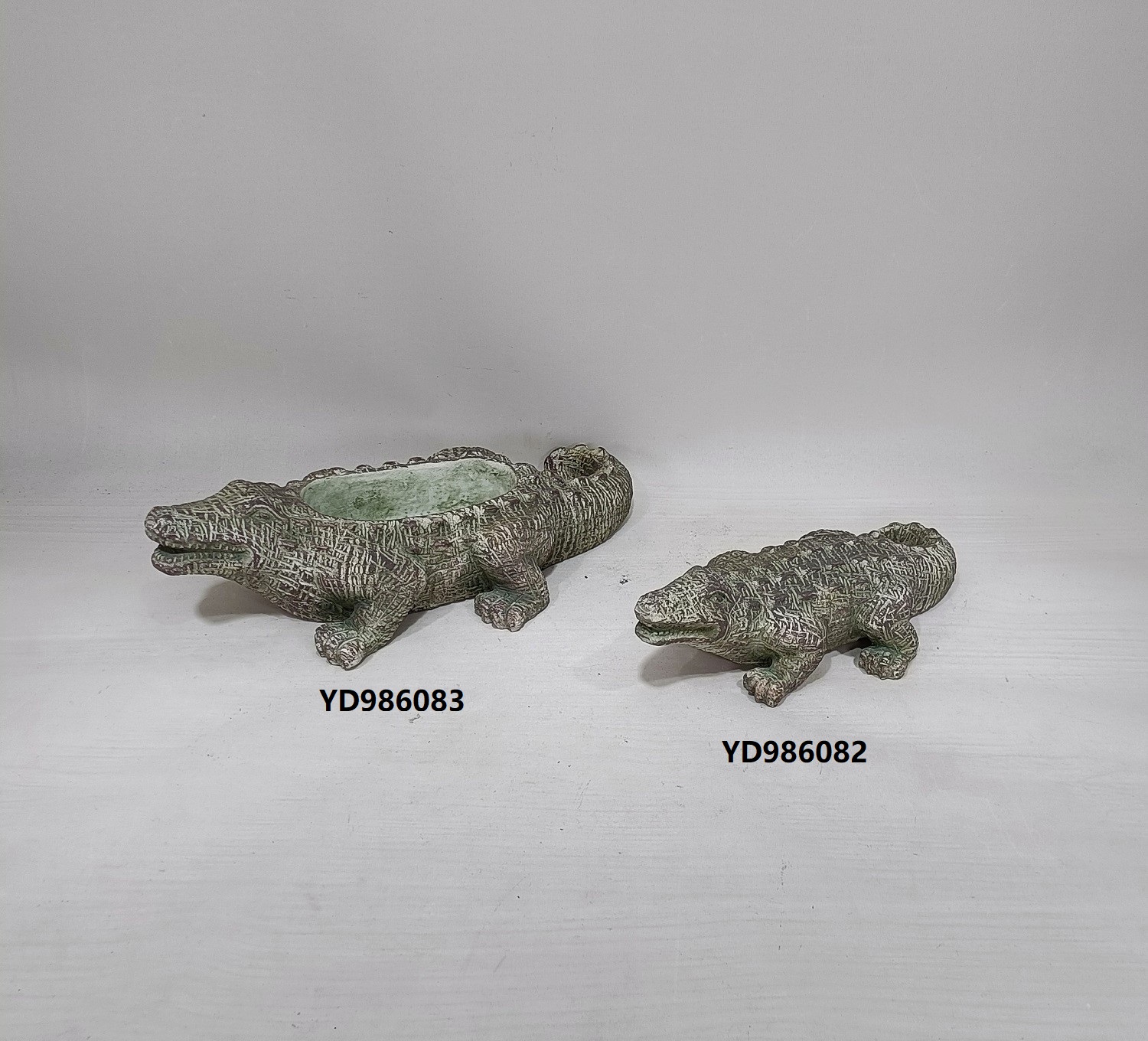 animal crocodile shape tabletop decoration cement home decor 