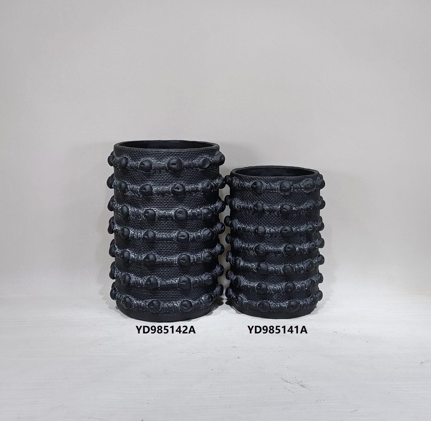 Home decoration embossed matte flower pot indoor decoration cement succulent pots for plants