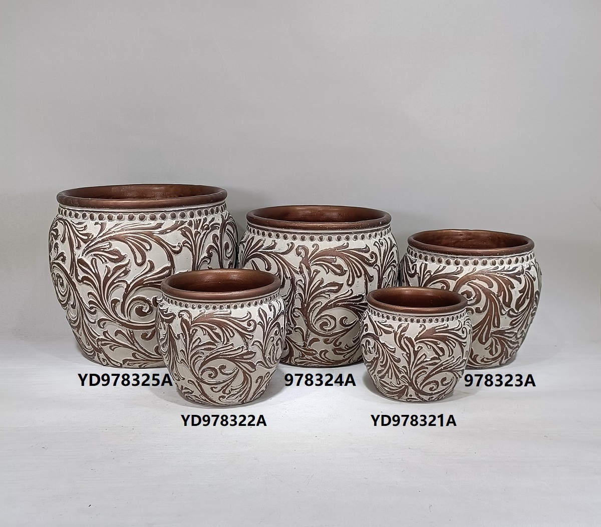 Vintage home decoration garden pots luxury cement flower pots & planters