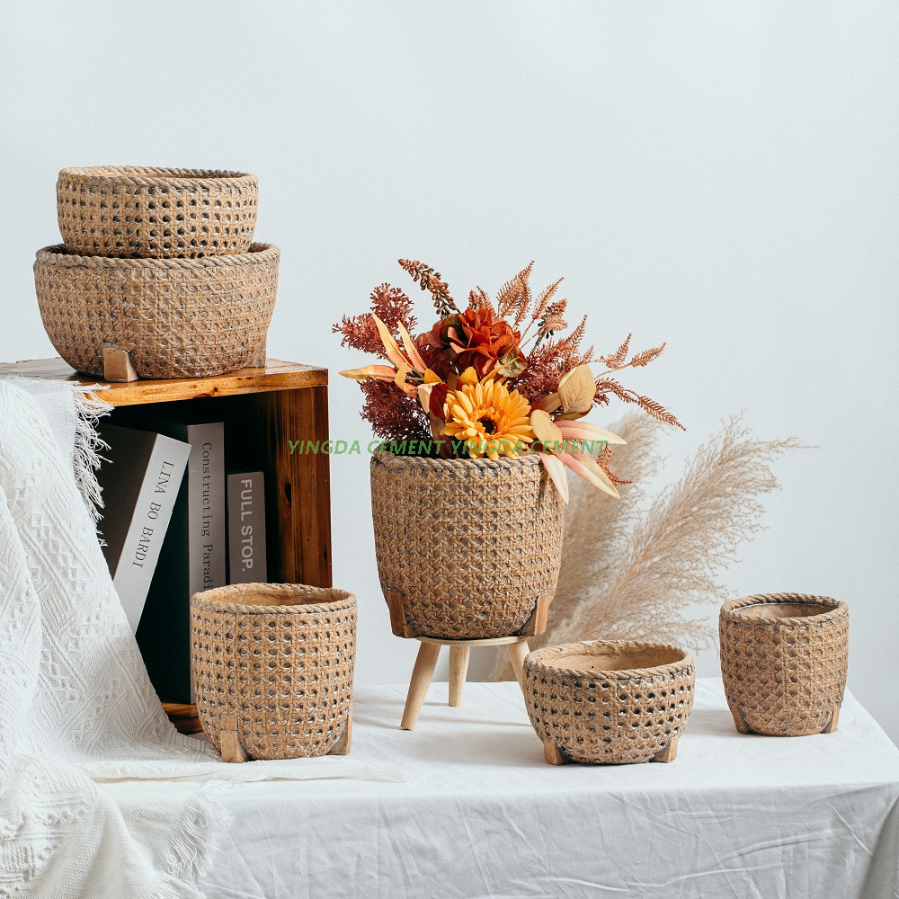  Indoor Outdoor Pot Planter Garden Decoration Cement Flower Pots for Plants