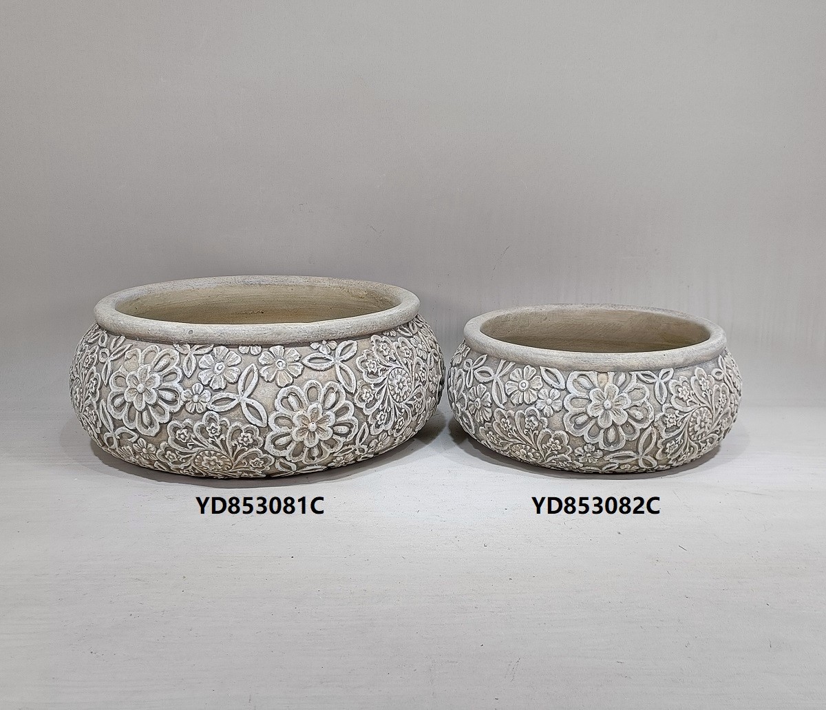 decorative indoor outdoor embossed cement pot succulents flower pots planter for home decor