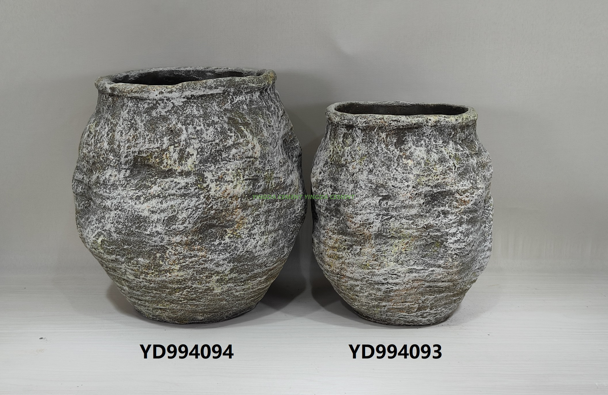 Flower Pot Outdoor Planter Round Cement Concrete Pots Nordic Plant Pot