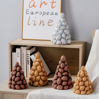 Natural Color Home Garden Decoration Succulent Potted Plant Mold Cement Pine cone Decor