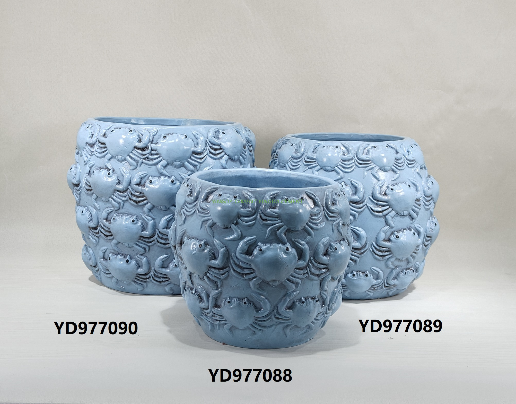  Flower Pots Ocean Cement New Design Indoor Handmade American Style Glazed Indoor Decor