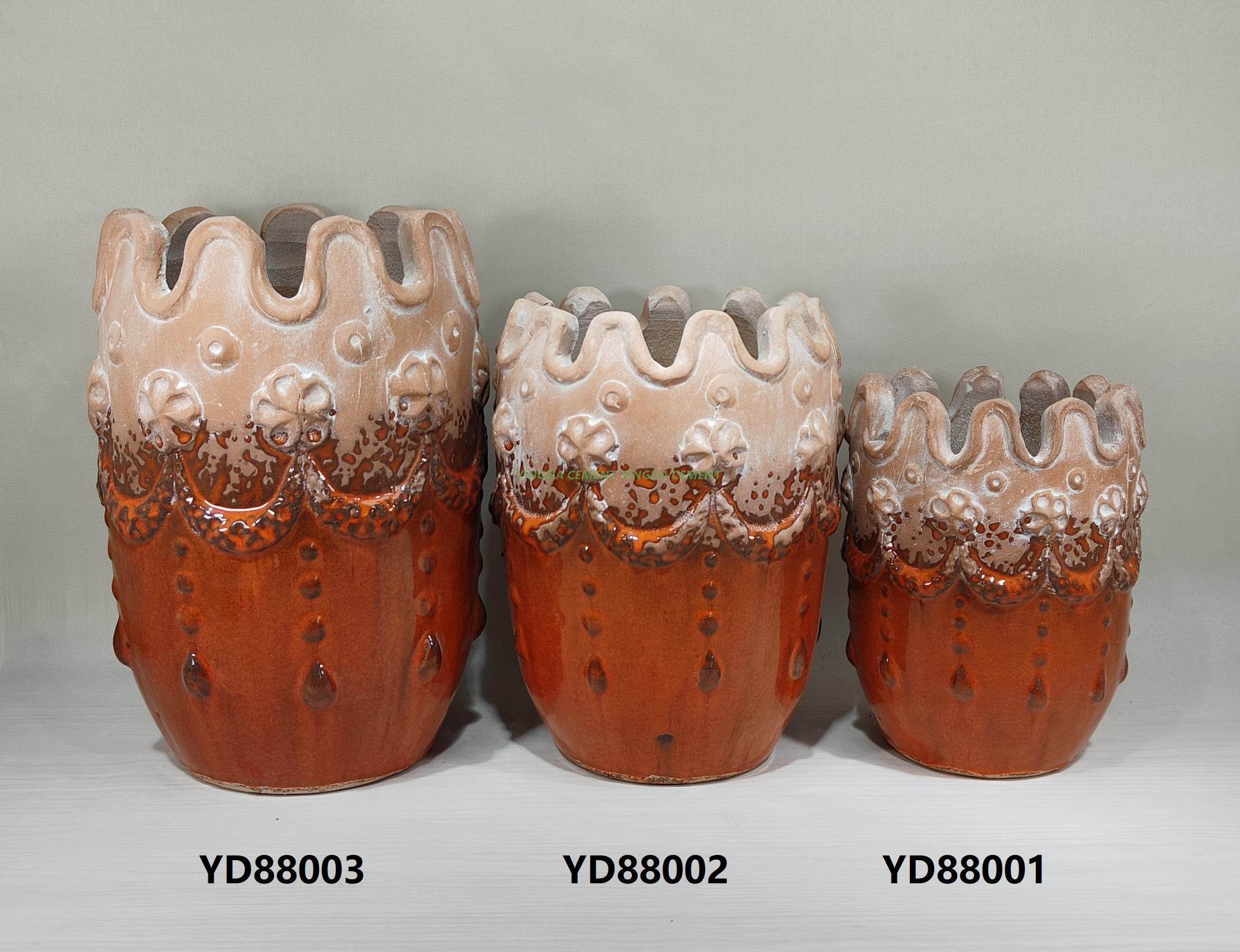 Ceramic Flower Pot Garden Planter Pot Terracotta Clay Pot for Outdoor Home Nursery Room Decor