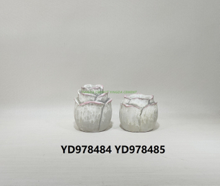 Modern Custom Concrete Candle Jars Holder Cement Rose Shape Candle Holder