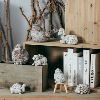 New product handmade animal shape tabletop decorative ornament art craft cement home decoration