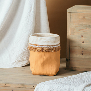 High quality custom creative sack bag design table vase indoor outdoor decoration cement flower vase