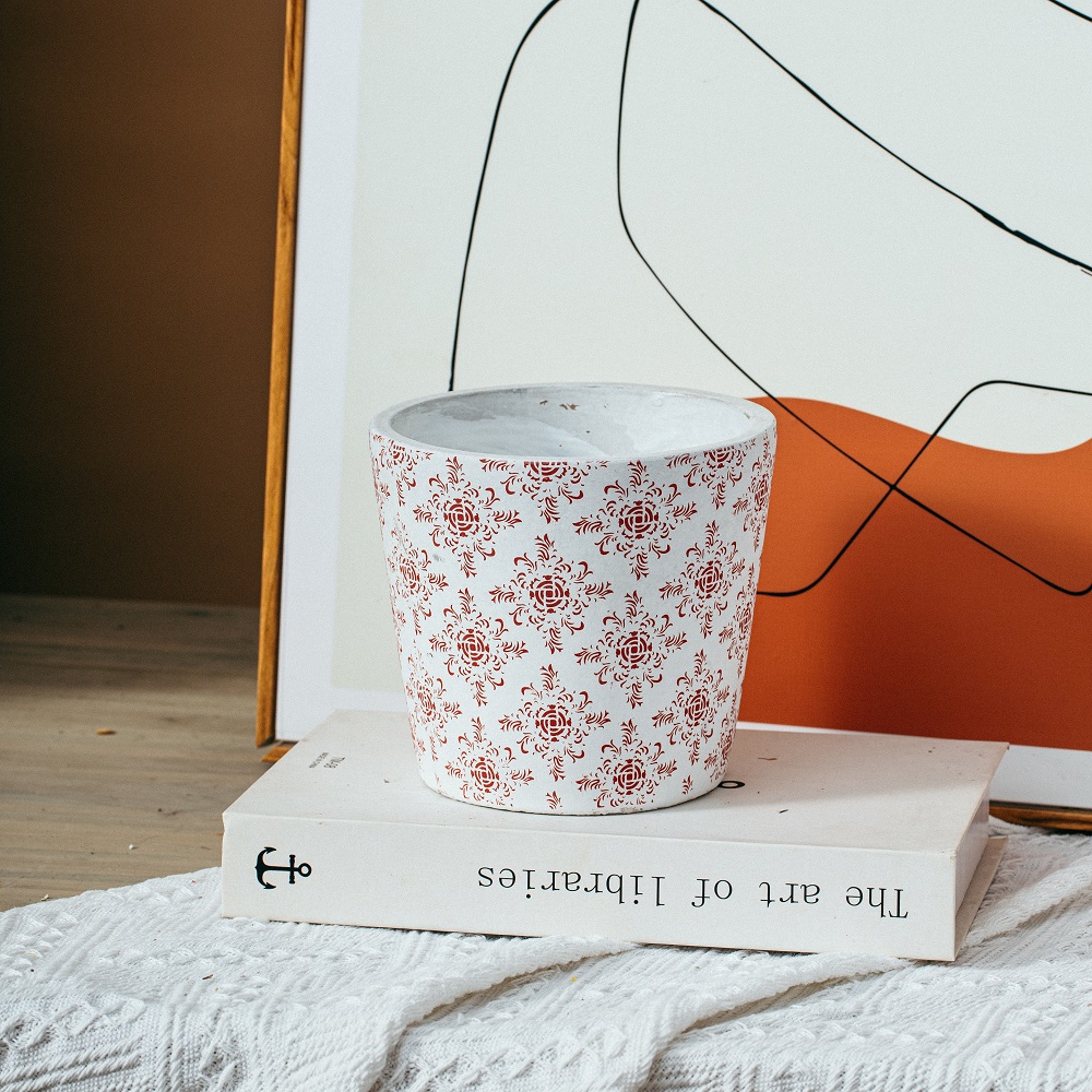 New arrival garden decoration small concrete pots vintage cement flower pot for home decor