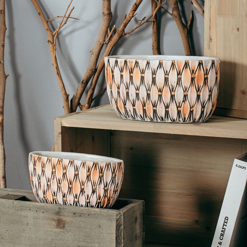 Hot sale wholesale creativity high quality cactus potted plants concrete home decor garden pots