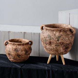 New product wholesale succulent planter home garden decoration rustic cement flower pots in bulk