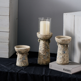 High quality cement material candlestick wedding decor high candle holder for home decor