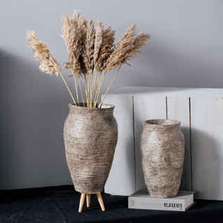 High quality modern embossed indoor outdoor decorative tabletop cement flower plant pot 