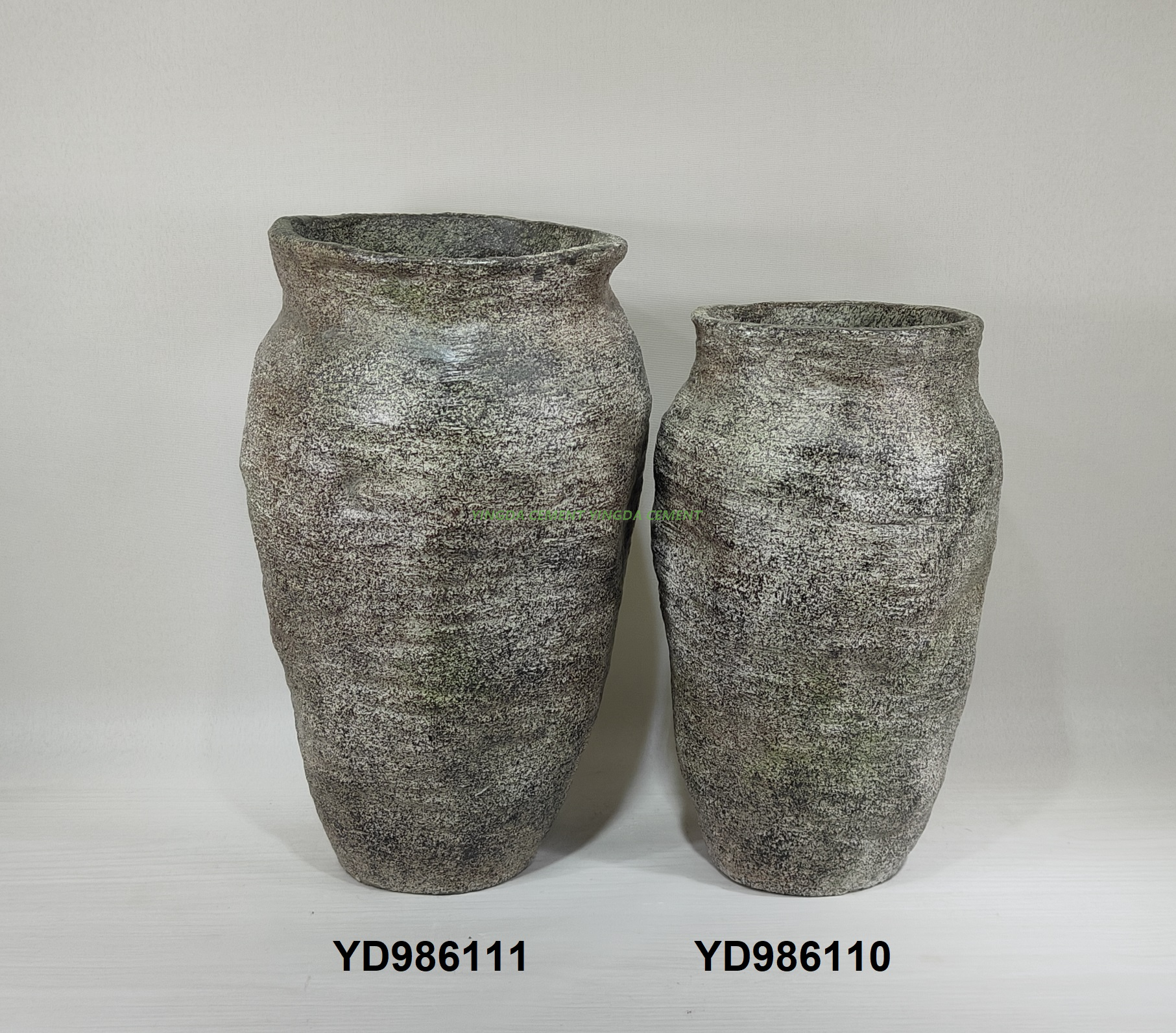 High quality modern embossed indoor outdoor decorative tabletop cement flower plant pot 