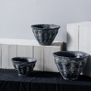 Vintage style large terracotta pottery vases home decor cement flower vase