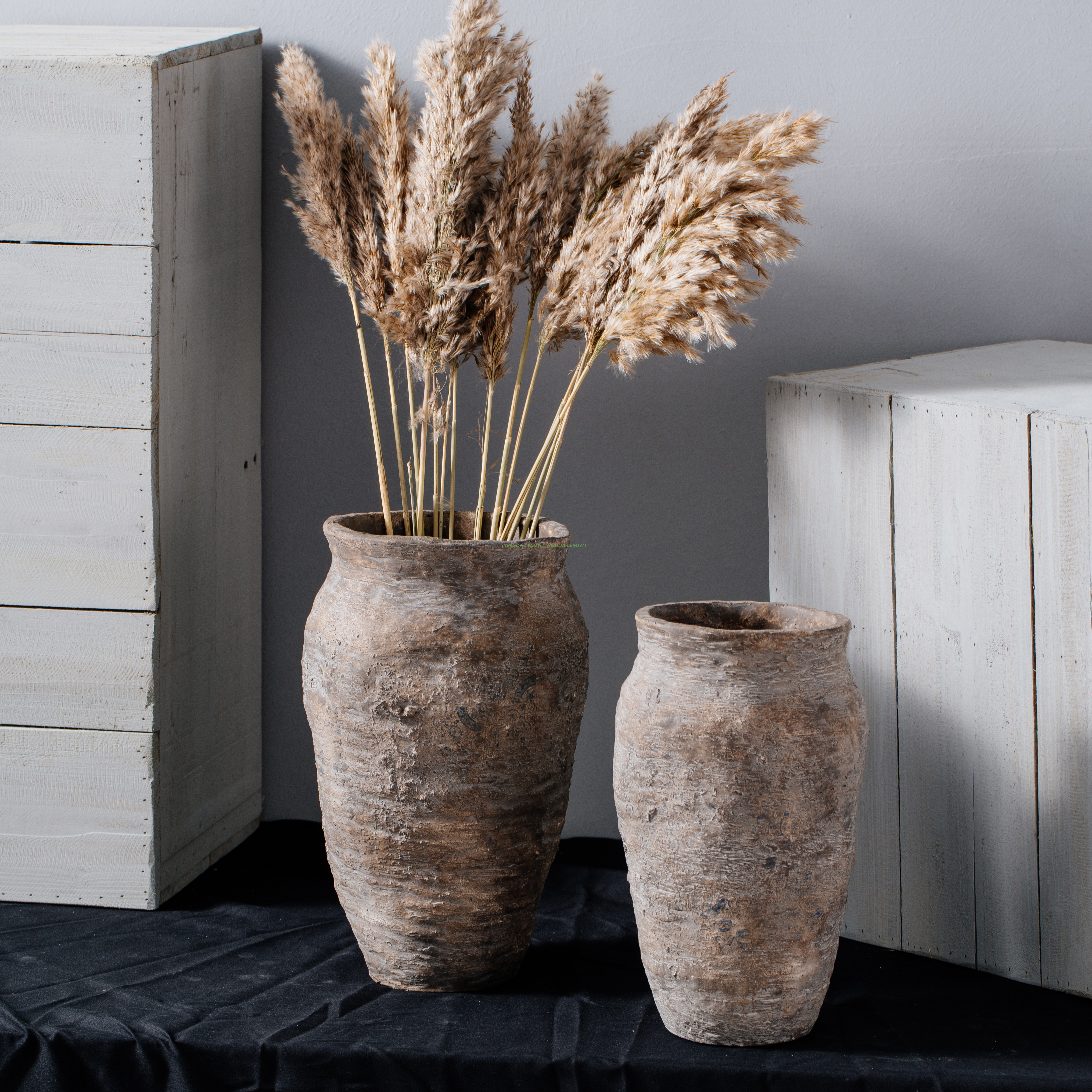 Nordic archaize decal design bulk bonsai pot cement flower pots planter for home garden pot