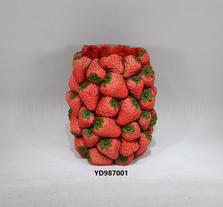 Embossed modern cement vase fruit design strawberry shape Concrete Vase