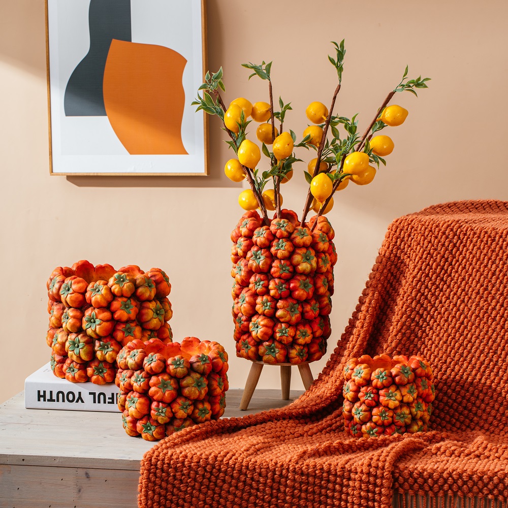 Embossed Modern Cement Garden Pot Vegetable Design Tomato Shape Flower Pot