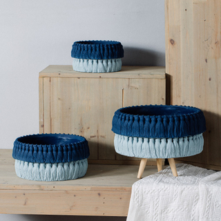 High quality garden blue concrete planter pot home decor cement flower plant pots for garden