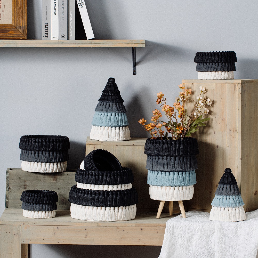 Creative design home living room matte concrete flower vase nordic color cement flower vases for decor