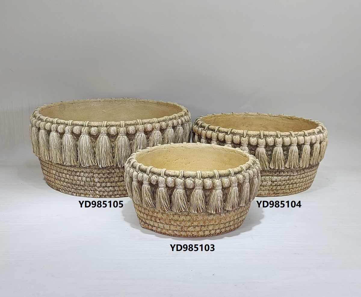 Retro garden decorative concrete succulent plant pots cement flower planter pot for garden decor