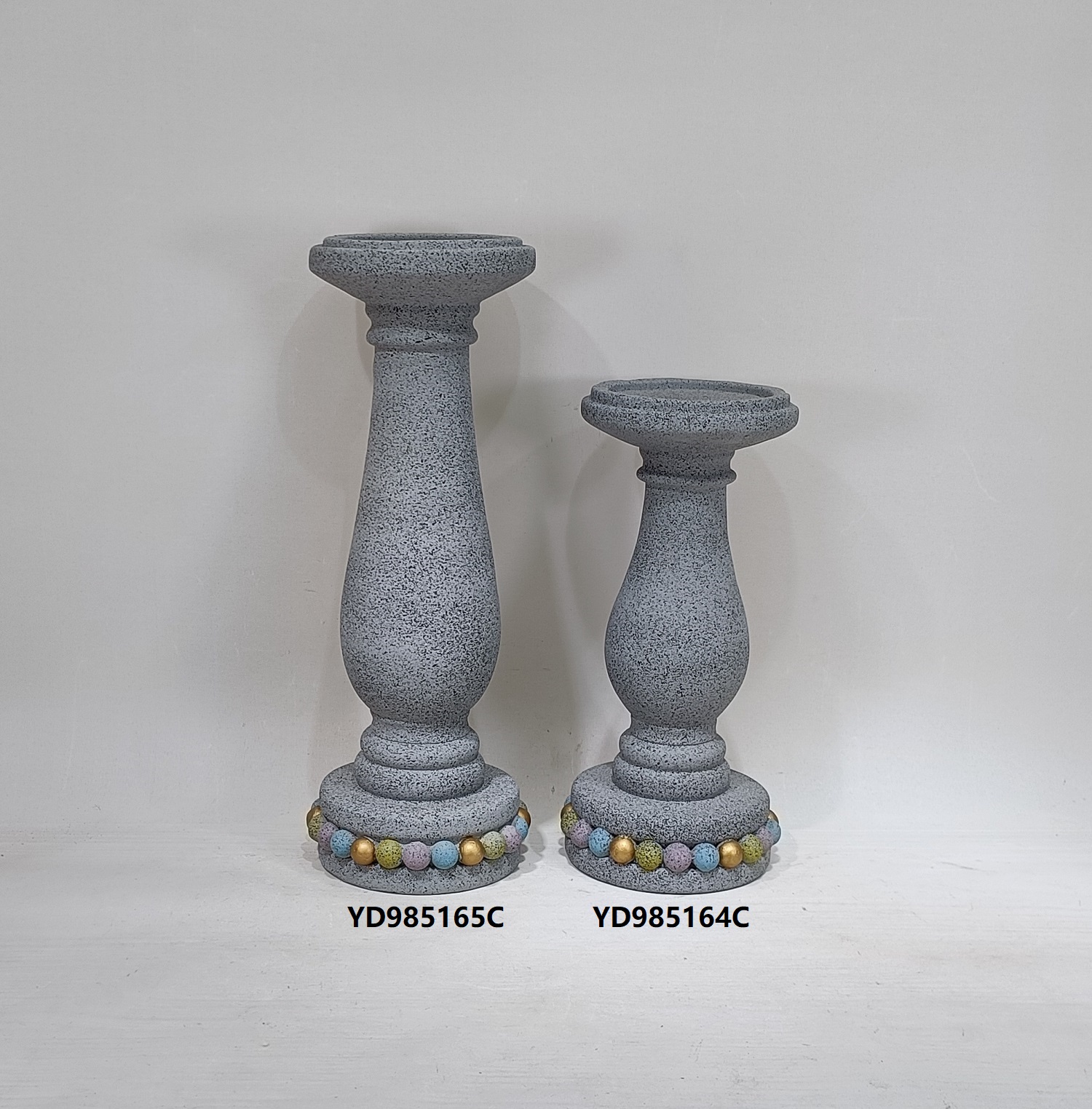 High quality desktop decorative cement candle holder unique tea light cement candle holder