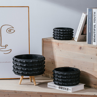 cement bonsai pots home tabletop decor small flower pot