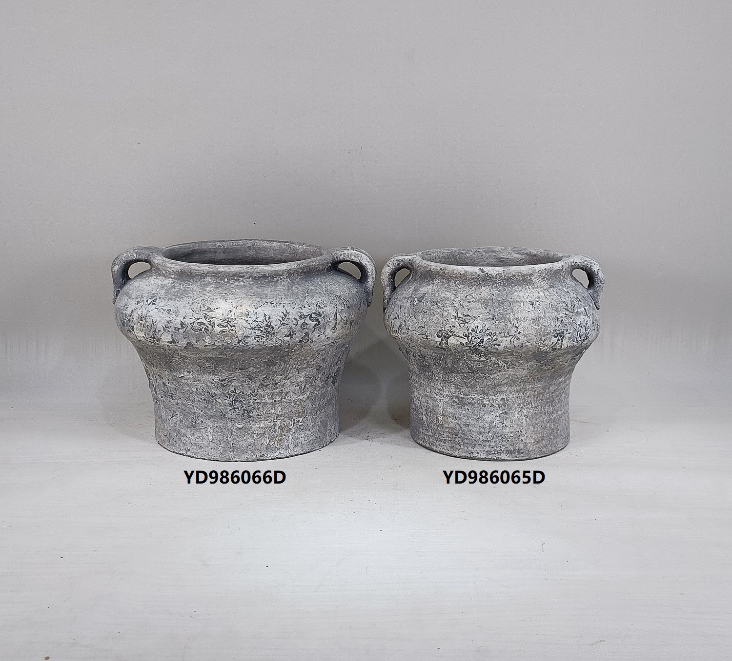 Natural pastoral garden antique with decal cement flowerpot with ear decorative plant pots 